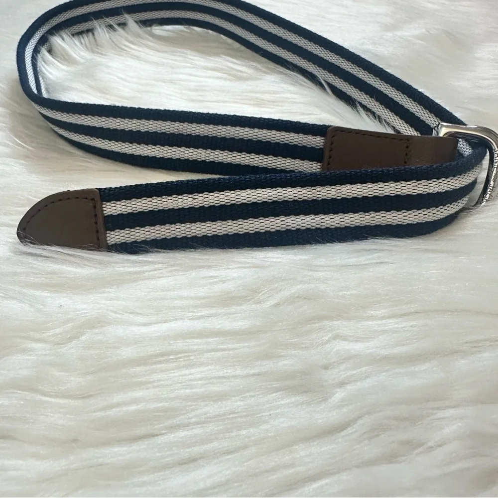 Janie and Jack Navy Blue White Stripe Adjustable Belt Size 6-8